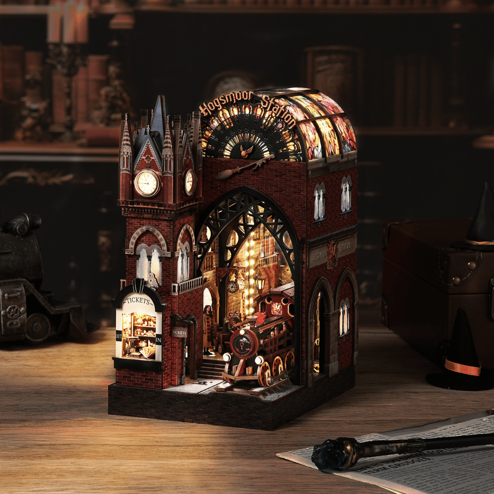 Hogsmoor Station DIY Book Nook Kit |Enchanted British Wizarding World Decor