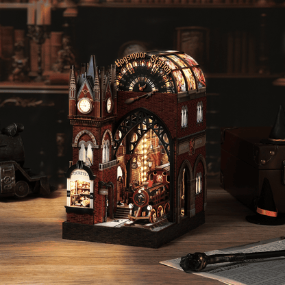 Hogsmoor Station DIY Book Nook Kit |Enchanted British Wizarding World Decor