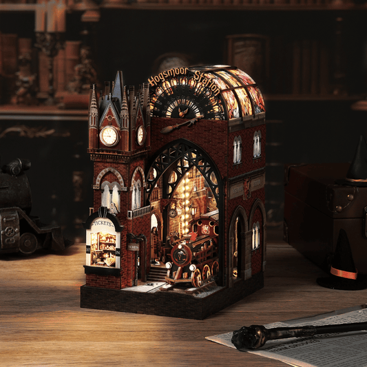 Hogsmoor Station DIY Book Nook Kit |Enchanted British Wizarding World Decor