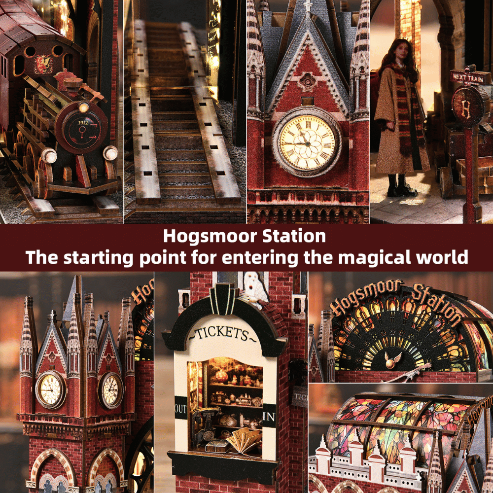 Hogsmoor Station DIY Book Nook Kit |Enchanted British Wizarding World Decor