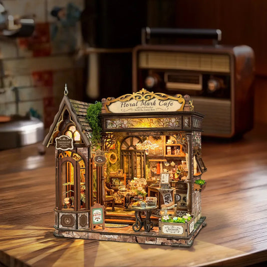 Floral Mark Café DIY Book Nook Kit