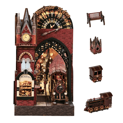 Hogsmoor Station DIY Book Nook Kit |Enchanted British Wizarding World Decor