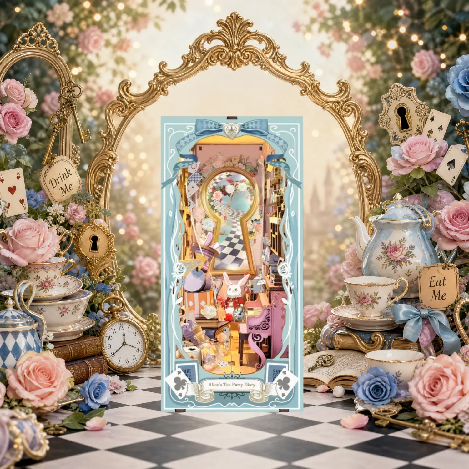 Alice's Tea Party Diary Front Display